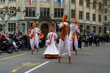 Zürih, zh/Isviçre-8 Nisan 2019: geleneksel bahar