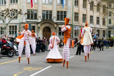 Zürih, zh/Isviçre-8 Nisan 2019: geleneksel bahar