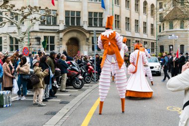 Zürih, zh/Isviçre-8 Nisan 2019: geleneksel bahar