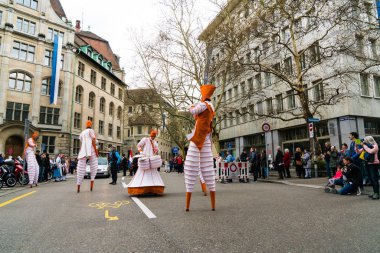 Zürih, zh/Isviçre-8 Nisan 2019: geleneksel bahar