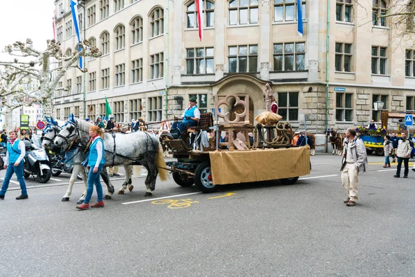 Zürih, zh/Isviçre-8 Nisan 2019: geleneksel bahar