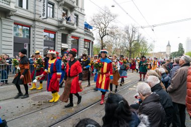 Zürih, zh/Isviçre-8 Nisan 2019: traditio alayı