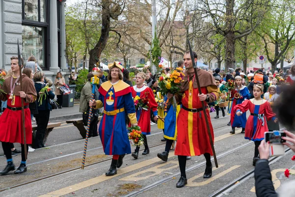 Zürich, zh/Schweiz-April 8, 2019: procession av traditio — Stockfoto