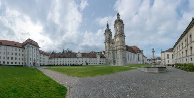 St. Gallen, SG/Isviçre-8 Nisan 2019: tarihi katedral
