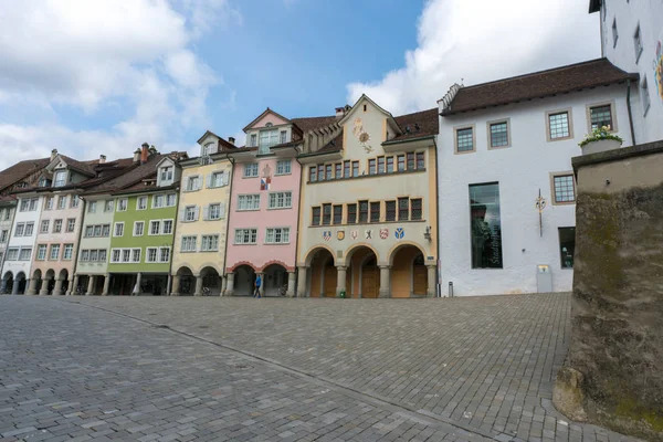 Wil, sg / Schweiz - 8. April 2019: Blick auf die historische Altstadt — Stockfoto