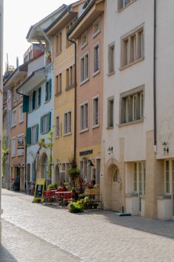 Schaffhausen, Sh / İsviçre - 22 Nisan 2019: yaya 