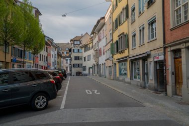 Schaffhausen, Sh / İsviçre - 22 Nisan 2019: limted otopark 