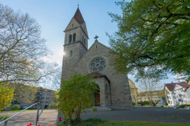 Zug, Zg / İsviçre - 20 Nisan 2019: Tarihi Protestan 