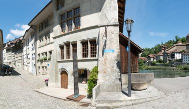 Fribourg, Fr / İsviçre - 30 Mayıs 2019: h panorama görünümü