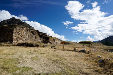 Chavin de Huantar, Ancash / Peru: 12 Haziran, 2016: pr kalıntıları