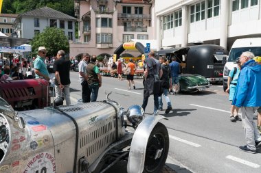 Bad Ragaz, Sg / İsviçre - 23 Haziran 2019: yarışçılar ve konuklar e