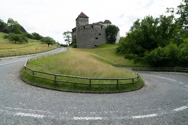 eski parke taşı r ile Vaduz kalemanzara görünümü