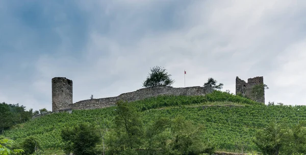 Horizontal view of the ruins of the Freudenberg Castle in Bad Ra — Stock Photo, Image