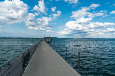 Altnau uzun beton iskele Konstanz Gölü und dışarı lider