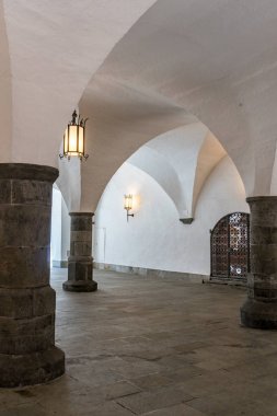 Eski Pazar salonu veya Rathaushalle tarihi Isviçre şehir o