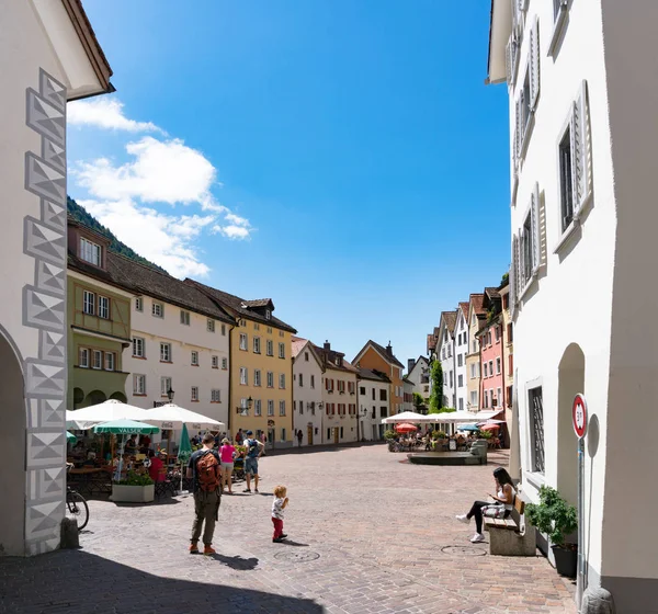 Der historische arcas-platz in der altstadt chur in der schweiz — Stockfoto