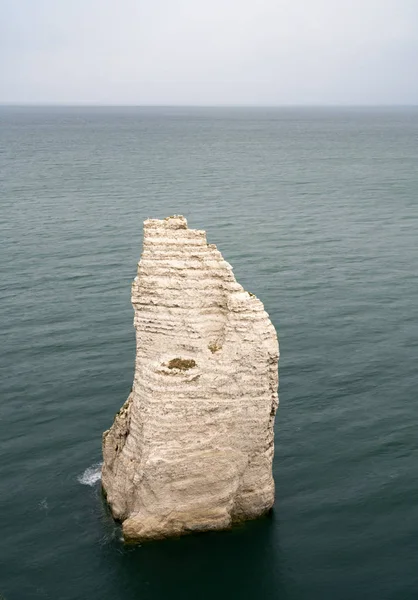 Pináculo Rocha Aiguille Etretat Costa Normandia — Fotografia de Stock