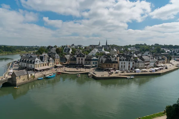 Br eski şehir ve Auray nehri panorama cityscape görünümü
