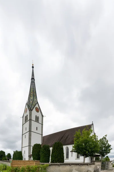 Junio 2020 Sommeri Suiza Vista Histórica Iglesia Católica San Mauricio — Foto de Stock