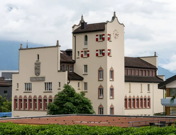 Vaduz Liechtenstein 2020 Június Kilátás Városháza Épületére Liechtensteini Vaduzban — Stock Fotó