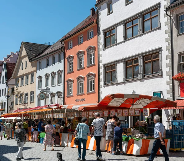 Wangen Germany June 2020 Historic Old Town Wangen Allgau Crowded — Stock Photo, Image