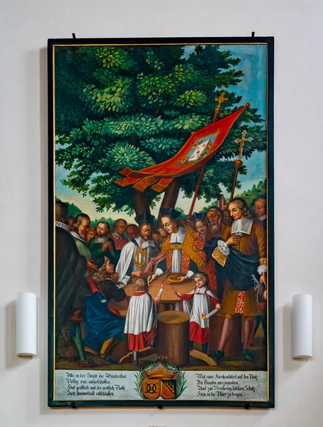 Willisau Suiza Julio 2020 Pinturas Históricas Del Siglo Xvii Capilla — Foto de Stock