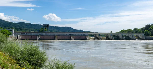 Bad Saeckingen Germania Luglio 2020 Centrale Idroelettrica Sul Reno Bad — Foto Stock