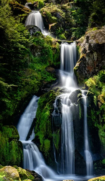 Una Vista Las Cascadas Triberg Región Selva Negra Alemania Verano — Foto de Stock