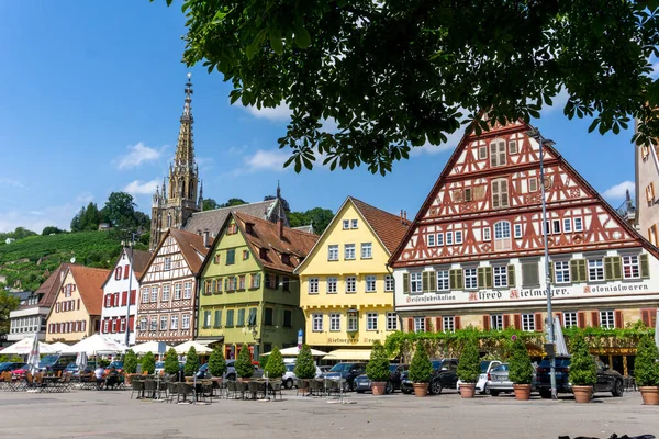 Esslingen Germany Ιουλίου 2020 Άποψη Της Πλατείας Της Αγοράς Και — Φωτογραφία Αρχείου