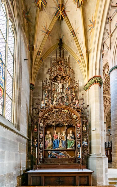 Schwaebisch Gmuend Allemagne Juillet 2020 Vue Intérieure Minster Schwaebisch Gmuend — Photo