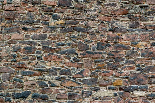 Ein Horizontaler Blick Auf Bunte Sandstein Massive Steinmauer Hintergrund — Stockfoto