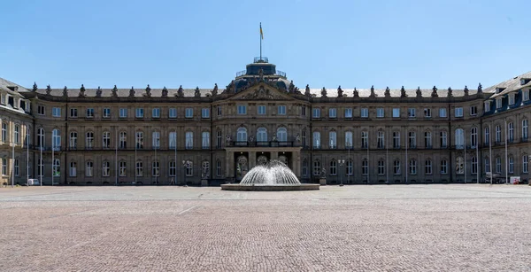 Estugarda Alemanha Julho 2020 Vista Castelo Pátio Neues Schloss Coração — Fotografia de Stock