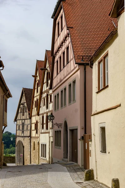 Rothenburg Der Tauber Beieren Duitsland Juli 2020 Historische Gebouwen Het — Stockfoto