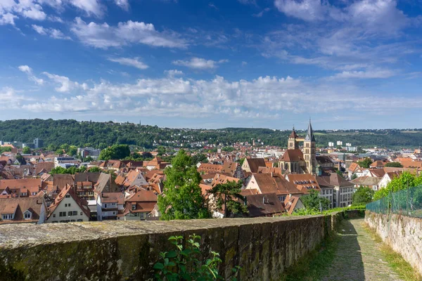 Alto Anlge Vista Della Bellissima Città Vecchia Esslingen Neckar — Foto Stock