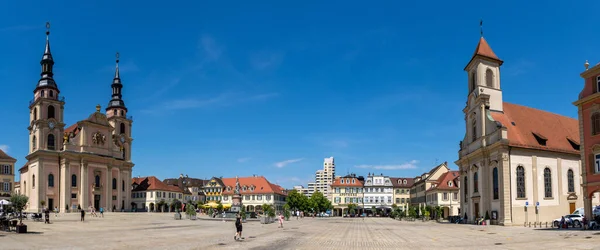 Ludwigsburg Alemania Julio 2020 Vista Panorámica Histórica Plaza Del Mercado — Foto de Stock