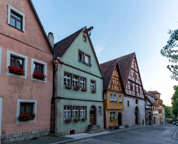 Rothenburg Der Tauber Beieren Duitsland Juli 2020 Historische Gebouwen Het — Stockfoto