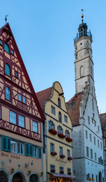 Rothenburg Der Tauber Βαυαρία Γερμανία Ιουλίου 2020 Ιστορικά Κτίρια Στο — Φωτογραφία Αρχείου