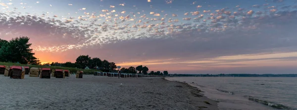 Bezaubernder Sonnenuntergang Strand Der Lübecker Bucht Bei Scharbeutz — Stockfoto