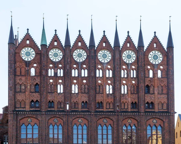 Stralsund Tyskland Augusti 2020 Över Hansas Gamla Stadshus Stralsund — Stockfoto