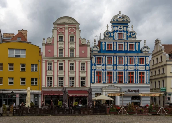 Szchecin Polonia Agosto 2020 Antiguo Ayuntamiento Plaza Corazón Del Centro — Foto de Stock