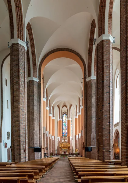 Szchecin Polonia Agosto 2020 Vista Interior Basílica Catedral Santiago Apóstol — Foto de Stock