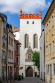 Bautzen, Sachsen - 7. September 2020: Blick auf die historische Altstadt von Bautzen mit ihren vielen Stadttoren