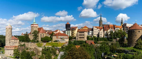 Bautzen, Saksonya / Almanya - 7 Eylül 2020: Saksonya 'nın Bautzen kentinin manzarası