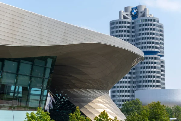 Múnich Baviera Alemania Septiembre 2020 Vista Del Museo Sede Bmw — Foto de Stock