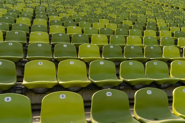 Muitas Fileiras Intermináveis Cadeiras Escarpadas Estádio — Fotografia de Stock