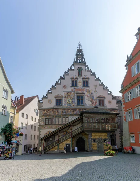 Lindau Baviera Alemanha Setembro 2020 Vista Histórica Prefeitura Velha Lindau — Fotografia de Stock