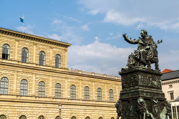 München Beieren Duitsland September 2020 Standbeeld Van Koning Maximiliaan Jozef — Stockfoto