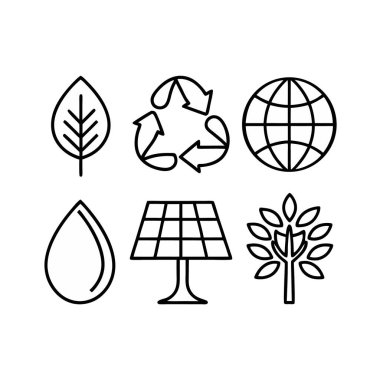 çevre dostu ikon vektör illüstrasyon tasarımı