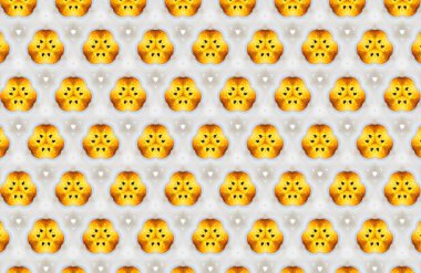 Karmaşık ve Geometrik Altın Çiçek Şablonu Çiçeklerin Uyumlu Düzenlemesi Tekstil, Duvar Kağıdı ve Çeşitli Tasarımlar İçin Mükemmel