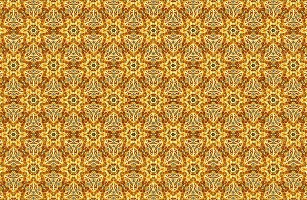 Altın Geometrik Desen Tekrarlayan Yıldız ve Üçgen Motifleri ile Karmaşık Tasarım